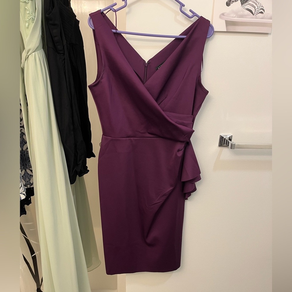 Elegant Purple Wrap Dress